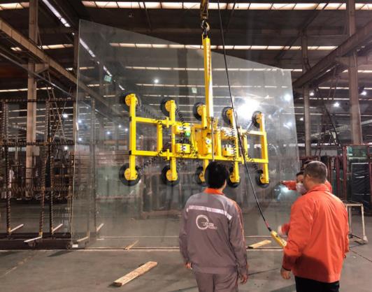 Delivery of Large Scale of Lifting equipment of glass deep processing